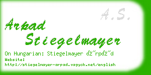 arpad stiegelmayer business card